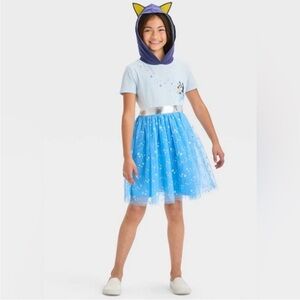 NWOT Bluey Star Costume Hooded Tulle Dress